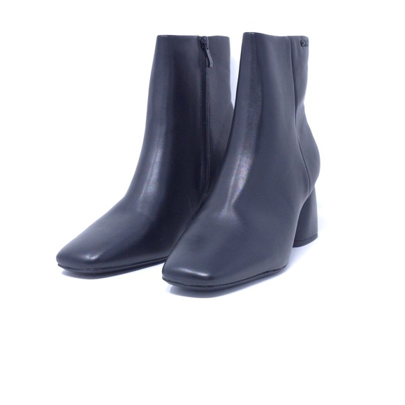 Dkny Shoes - Dkny Caleena Helled 64MM Faux Leather Ankle Boots, Black